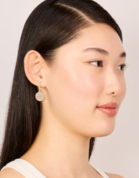 Gold Diamante Smiley Face Huggie Earrings - link has visual effect only