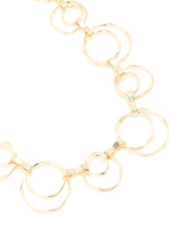 Gold Molten Double Link Belt - link has visual effect only