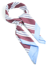 Brown & Pale Blue Fabric Striped Scarf - link has visual effect only