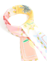 Summer Motif Fabric Scarf - link has visual effect only