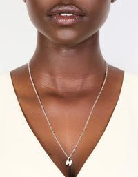 Waterproof Stainless Steel Mini Bubble Letter H Necklace - link has visual effect only