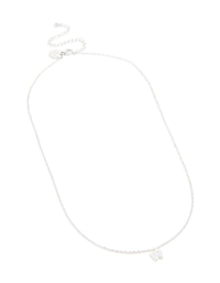Waterproof Stainless Steel Mini Bubble Letter W Necklace - link has visual effect only