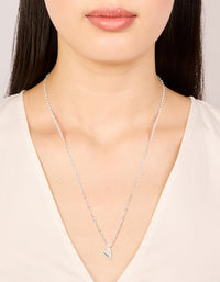 Waterproof Stainless Steel Mini Bubble Letter V Necklace - link has visual effect only
