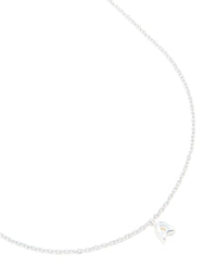 Waterproof Stainless Steel Mini Bubble Letter A Necklace - link has visual effect only