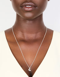 Waterproof Stainless Steel Mini Bubble Letter C Necklace - link has visual effect only