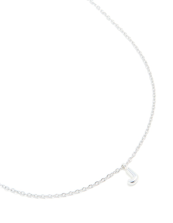 Waterproof Stainless Steel Mini Bubble Letter J Necklace