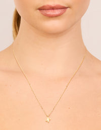Waterproof Gold Plated Stainless Steel Mini Bubble Letter X Necklace - link has visual effect only