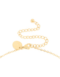 Waterproof Gold Plated Stainless Steel Mini Bubble Letter I Necklace - link has visual effect only