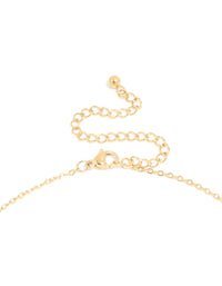 Waterproof Gold Plated Gold Plated Stainless Steel Mini Bubble Letter Z Necklace - link has visual effect only