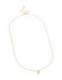 Waterproof Gold Plated Stainless Steel Mini Bubble Letter O Necklace - link has visual effect only