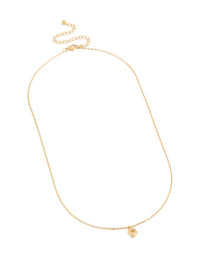 Waterproof Gold Plated Stainless Steel Mini Bubble Letter D Necklace - link has visual effect only