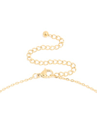 Waterproof Gold Plated Stainless Steel Mini Bubble Letter F Necklace - link has visual effect only