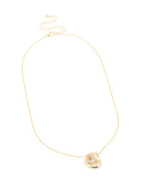 Gold Plated Diamante Bubble Heart Necklace - link has visual effect only
