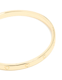 Gold Plated Heart Bangle - link has visual effect only