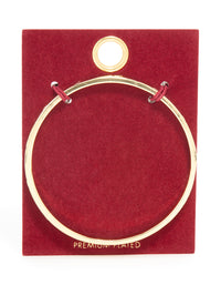 Gold Plated Heart Bangle - link has visual effect only