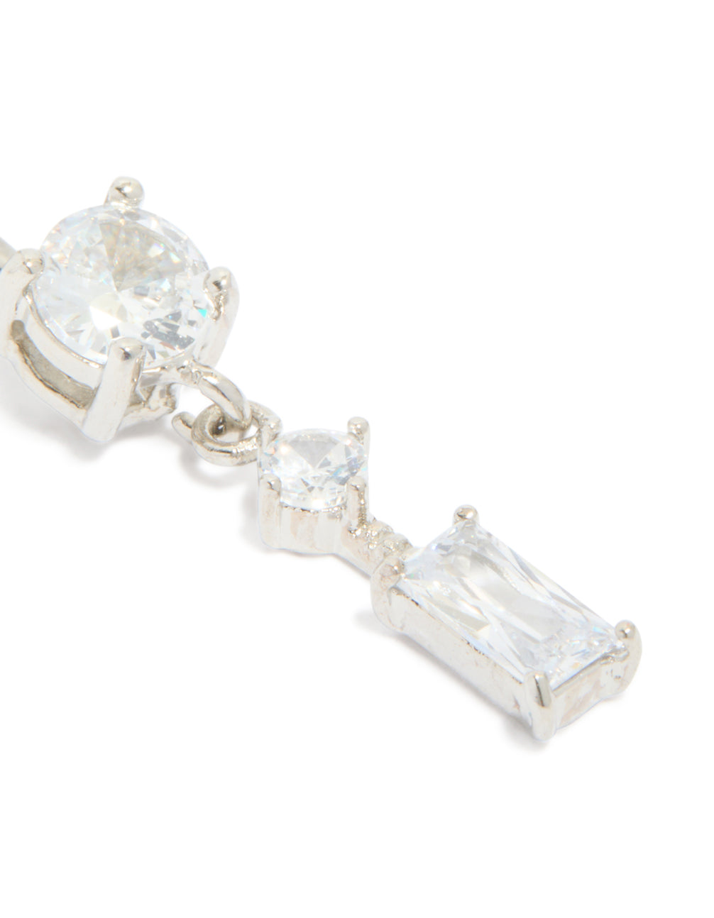 Titanium Diamante Chain Drop Belly Bar - Lovisa