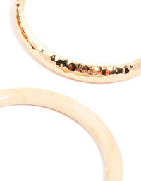 Gold & White Resin Textured Bangles 4-Pack - link has visual effect only
