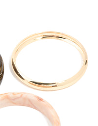 Gold & Resin Bangles 3-Pack - link has visual effect only