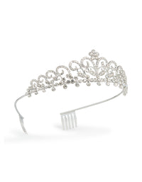 Silver Diamante Princess Tiara Headband - link has visual effect only