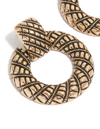 Antique Gold Doorknocker Earrings - link has visual effect only