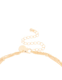 Gold Celestial Multi Rust Beaded Layered Y-Necklace - link has visual effect only