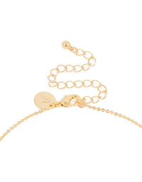 Gold Plated Brass Cubic Zirconia Letter J Tag Necklace - link has visual effect only