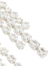 Silver Cubic Zirconia Multi Drop Earrings - link has visual effect only