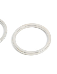 Waterproof mixed-plated stainless steel thin stacking rings with cubic zirconia, available in a 3-pack featuring statement styling close up view - link has visual effect only