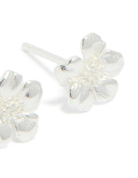 Sterling Silver Flower Stud Earrings - link has visual effect only