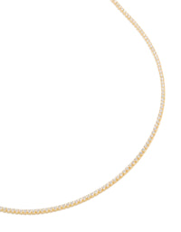 Gold Plated Sterling Silver Cubic Zirconia Tennis Necklace - link has visual effect only