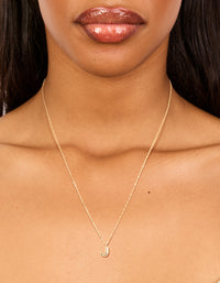 Gold Plated Sterling Silver Bubble Letter J Necklace - link has visual effect only