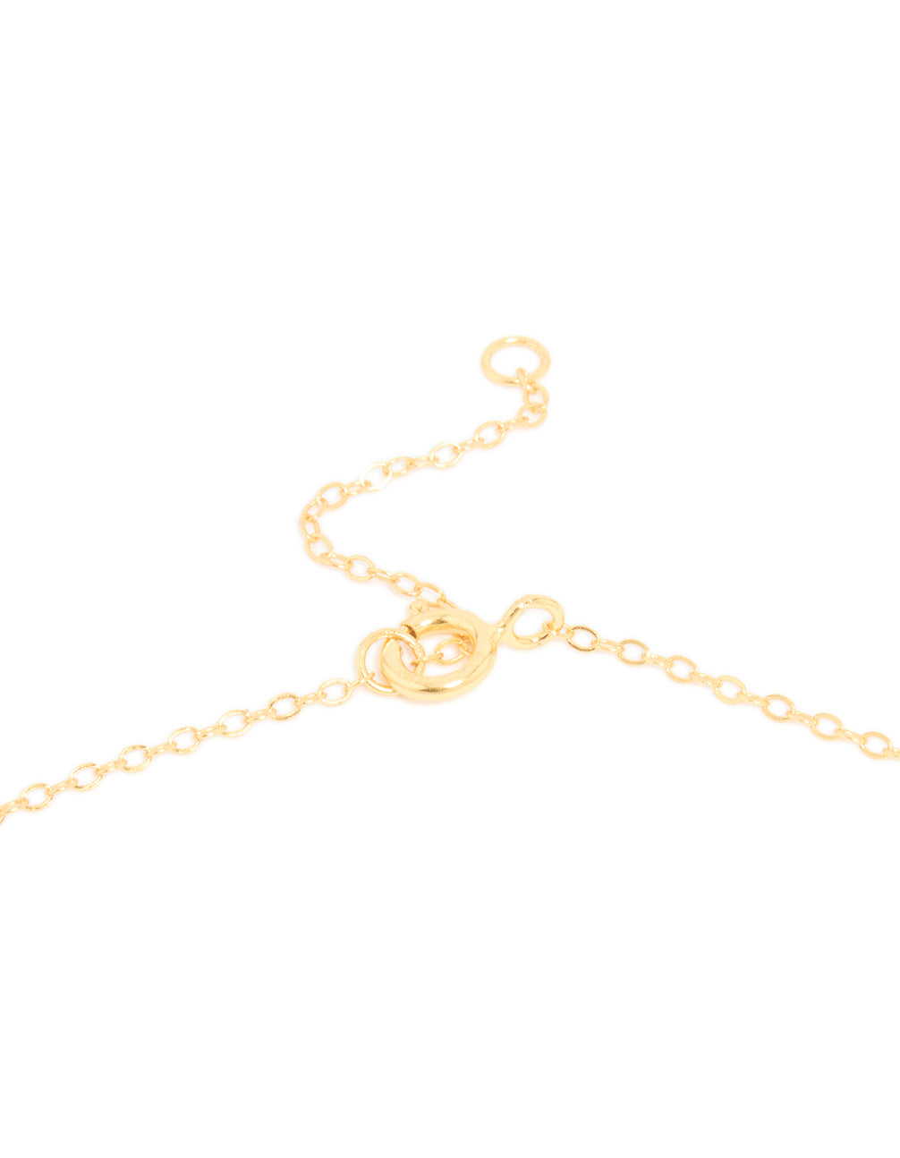 Gold Plated Sterling Silver Tigers Eye Semi Precious Stone Cross Y-Necklace