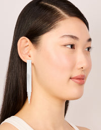 Silver Plated Box Chain Waterfall Drop Earrings - link has visual effect only