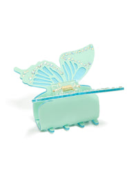 Teal Diamante Butterfly Claw Clip - link has visual effect only
