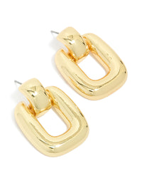 Gold Plated Brass Classic Doorknocker Earrings - link has visual effect only