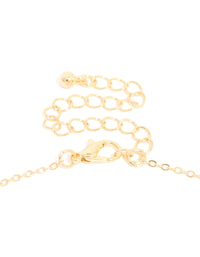 Gold Plated Brass Cubic Zirconia Outline Locket Necklace - link has visual effect only