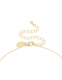 Gold Plated Brass Sapphire Cubic Zirconia September Birthstone Necklace - link has visual effect only