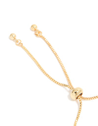 See a gold plated cubic zirconia flower toggle bracelet closure detail view - link has visual effect only