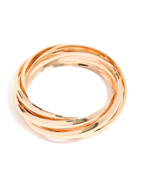 Gold Twisted Layered Bangle - link has visual effect only
