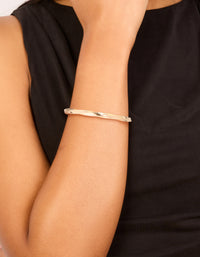 Gold Twist Toggle Bangle - link has visual effect only