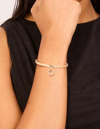 Gold Open Circle Toggle Bangle - link has visual effect only