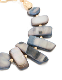 Gold Multi-Shape Shell Bracelet - link has visual effect only