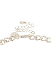 Antique Silver Textured Boho Long Chain Necklace - link has visual effect only