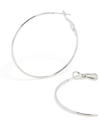 Surgical Steel Fine Hoop Earrings 40 MM - link has visual effect only