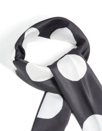 Black & White Statement Polka Dot Fabric Scarf - link has visual effect only