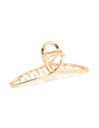 Featuring solid gold twisted loop claw clip side view - link has visual effect only
