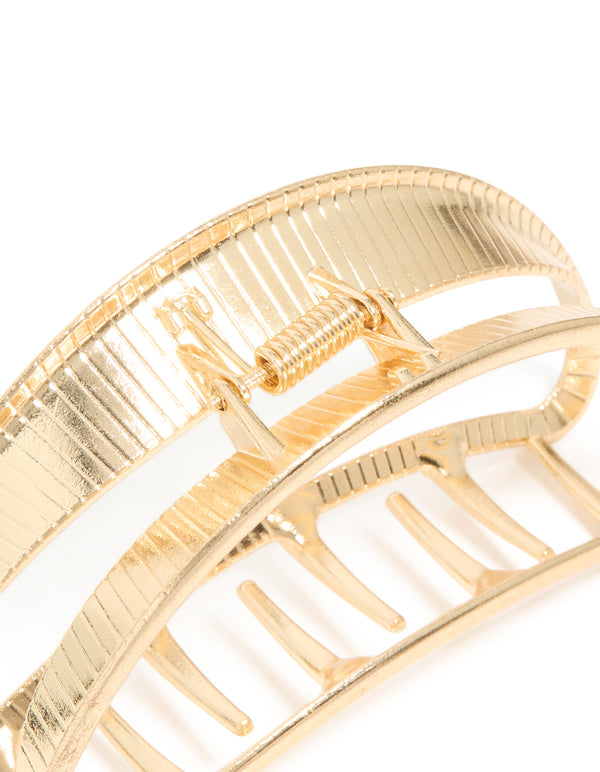 Gold Half Moon Claw Clip