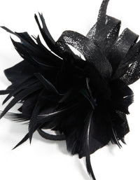 Black Loop Feather Hair Clip - link has visual effect only