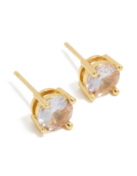 Mens Waterproof Stainless Steel Large Round Cubic Zirconia Stud Earrings - link has visual effect only