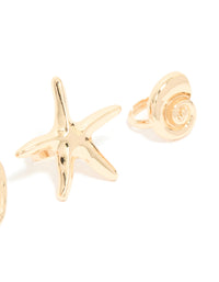 Gold Sea Life Large Rings 3-Pack - link has visual effect only
